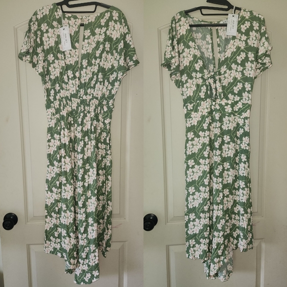 New Fighting Eel Ava Sky Jumper Kiwi Matcha Sakura Green Cherry Blossom M Romper - Picture 6 of 16